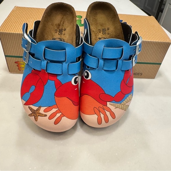 Birkenstock Birki’s Unisex Kids Kay Clogs Colorful Crab NEW Size US 11 EU 29 - Picture 6 of 11
